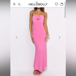 Hello Molly Vibrant Pink Maxi Dress